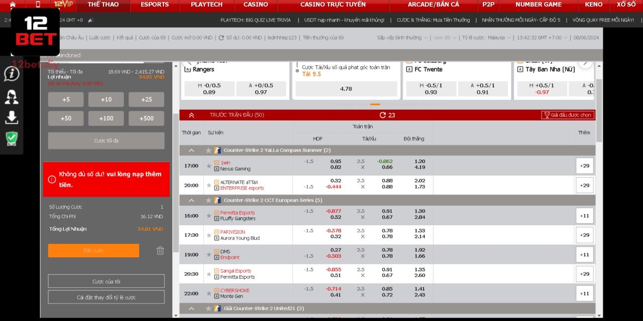 BTi Esports 12Bet - Sảnh Cược Với Hơn 5 Trò Chơi Hot 4 Đột kích là trò chơi đơn giản và dễ thắng nhất tại BTi